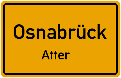 Ortsschild Osnabrück Atter