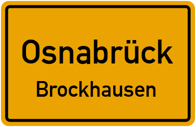 Straßenverzeichnis Osnabrück Brockhausen