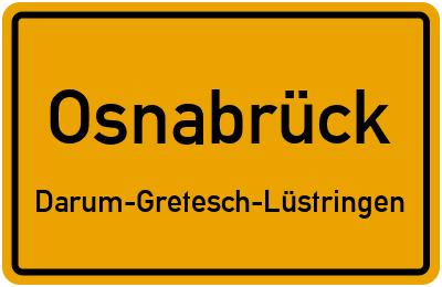 Straßenverzeichnis Osnabrück Darum-Gretesch-Lüstringen