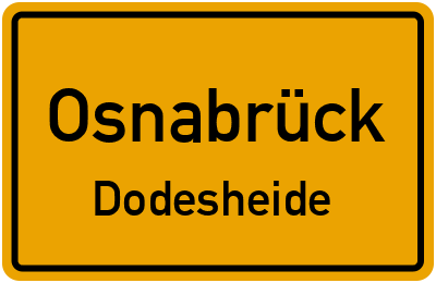 Ortsschild Osnabrück Dodesheide