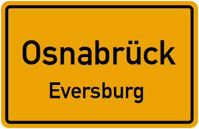 Ortsschild Osnabrück Eversburg