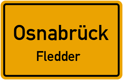 Ortsschild Osnabrück Fledder