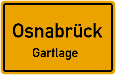 Ortsschild Osnabrück Gartlage