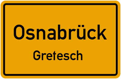 Ortsschild Osnabrück Gretesch
