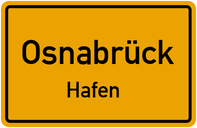 Ortsschild Osnabrück Hafen