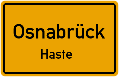 Ortsschild Osnabrück Haste