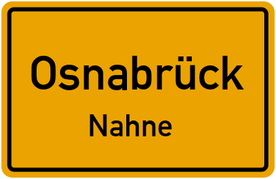 Ortsschild Osnabrück Nahne