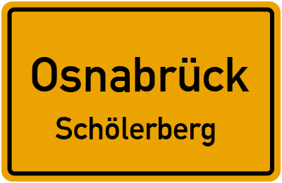 Ortsschild Osnabrück Schölerberg