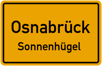 Ortsschild Osnabrück Sonnenhügel