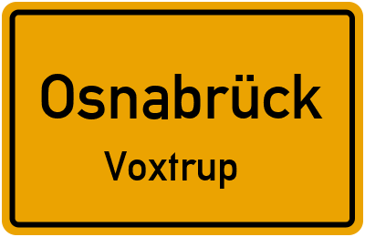 Ortsschild Osnabrück Voxtrup