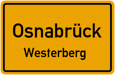 Ortsschild Osnabrück Westerberg