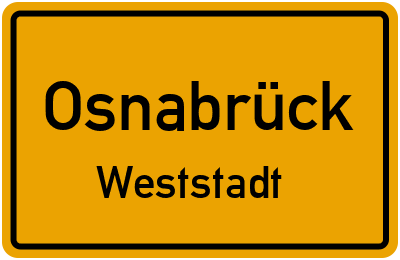 Ortsschild Osnabrück Weststadt