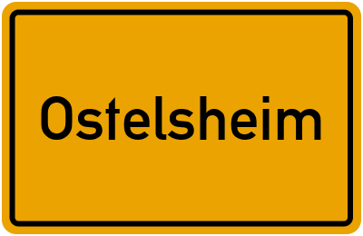 Ortsschild von Gemeinde Ostelsheim in Baden-Württemberg
