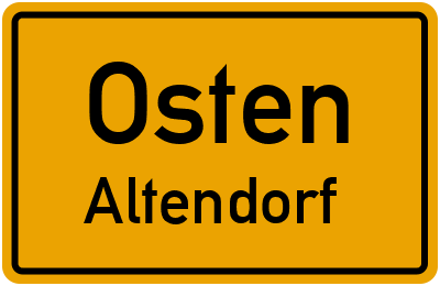 Ortsschild Osten Altendorf