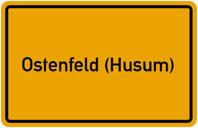 Ortsschild von Gemeinde Ostenfeld (Husum) in Schleswig-Holstein
