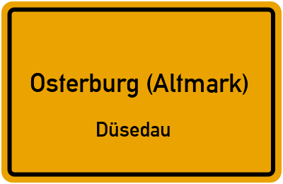 Straßenverzeichnis Osterburg (Altmark) Düsedau