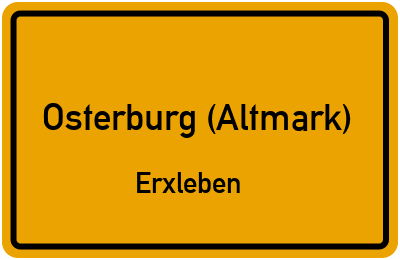 Straßenverzeichnis Osterburg (Altmark) Erxleben