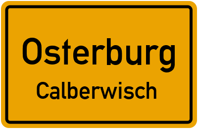 Straßenverzeichnis Osterburg Calberwisch