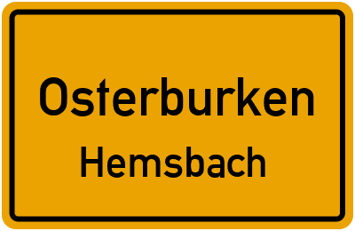 Ortsschild Osterburken Hemsbach