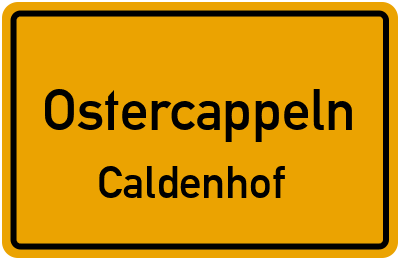 Ortsschild Ostercappeln Caldenhof
