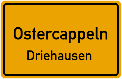 Ortsschild Ostercappeln Driehausen