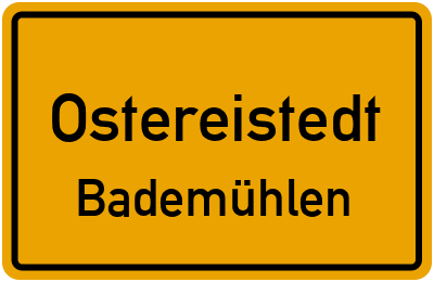 Straßenverzeichnis Ostereistedt Bademühlen