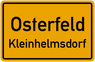 Straßenverzeichnis Osterfeld Kleinhelmsdorf
