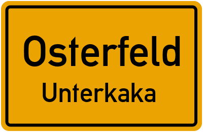 Straßenverzeichnis Osterfeld Unterkaka
