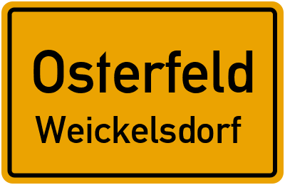 Straßenverzeichnis Osterfeld Weickelsdorf