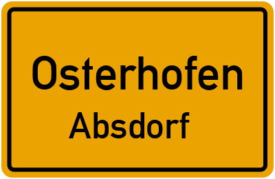 Ortsschild Osterhofen Absdorf