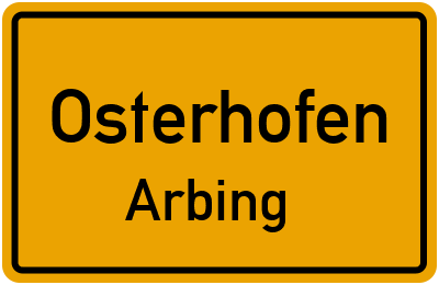 Straßenverzeichnis Osterhofen Arbing