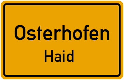Straßenverzeichnis Osterhofen Haid