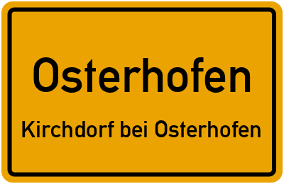 Straßenverzeichnis Osterhofen Kirchdorf bei Osterhofen