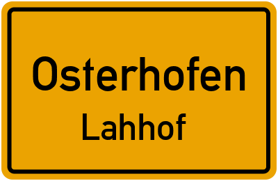 Straßenverzeichnis Osterhofen Lahhof