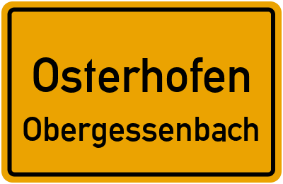 Straßenverzeichnis Osterhofen Obergessenbach