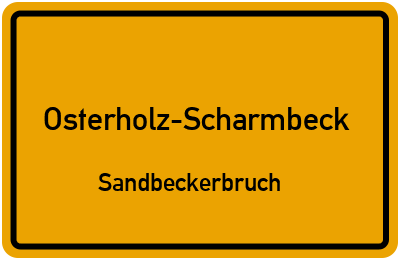 Straßenverzeichnis Osterholz-Scharmbeck Sandbeckerbruch