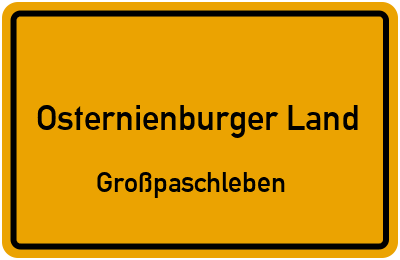 Straßenverzeichnis Osternienburger Land Großpaschleben