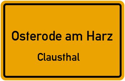 Straßenverzeichnis Osterode am Harz Clausthal