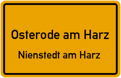 Straßenverzeichnis Osterode am Harz Nienstedt am Harz