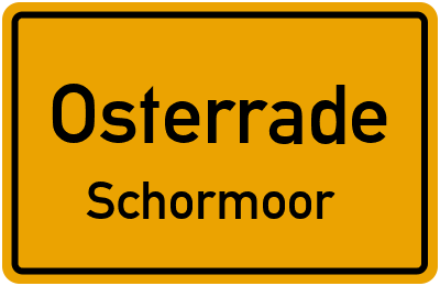 Straßenverzeichnis Osterrade Schormoor