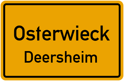 Straßenverzeichnis Osterwieck Deersheim