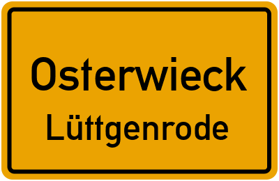 Straßenverzeichnis Osterwieck Lüttgenrode