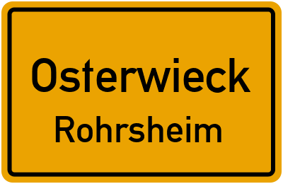 Straßenverzeichnis Osterwieck Rohrsheim