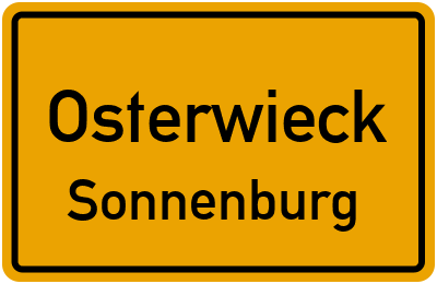Straßenverzeichnis Osterwieck Sonnenburg