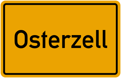 Ortsschild von Gemeinde Osterzell in Bayern