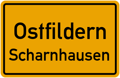 Ortsschild Ostfildern Scharnhausen