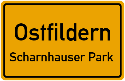 Ortsschild Ostfildern Scharnhauser Park