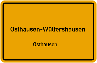 Straßenverzeichnis Osthausen-Wülfershausen Osthausen