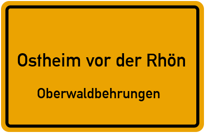 Straßenverzeichnis Ostheim vor der Rhön Oberwaldbehrungen