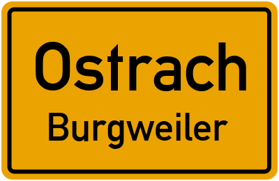 Ortsschild Ostrach Burgweiler